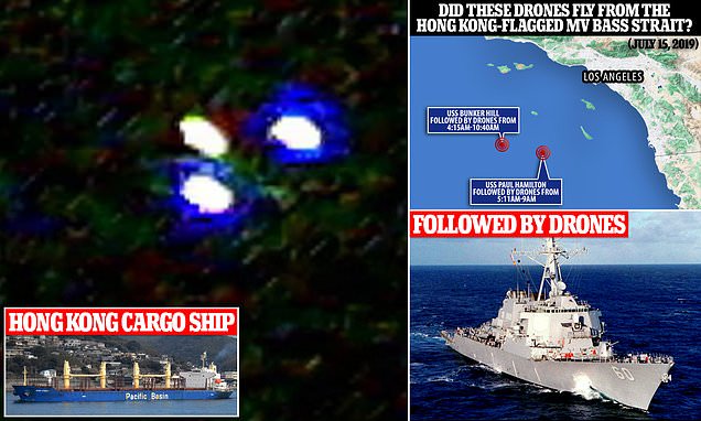 Drones that swarmed US warships off CA from Hong Kong spy ship…