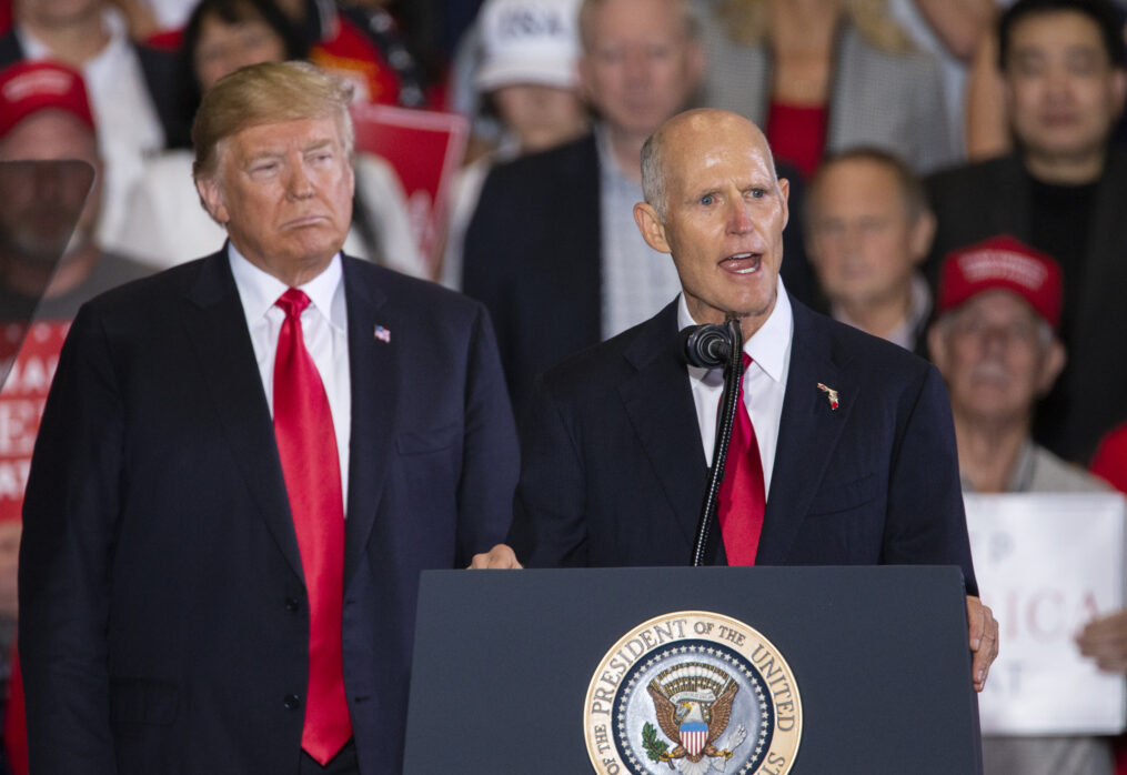 Trump Backs Rick Scott Over McConnell to Be GOP Leader as Infighting Grows