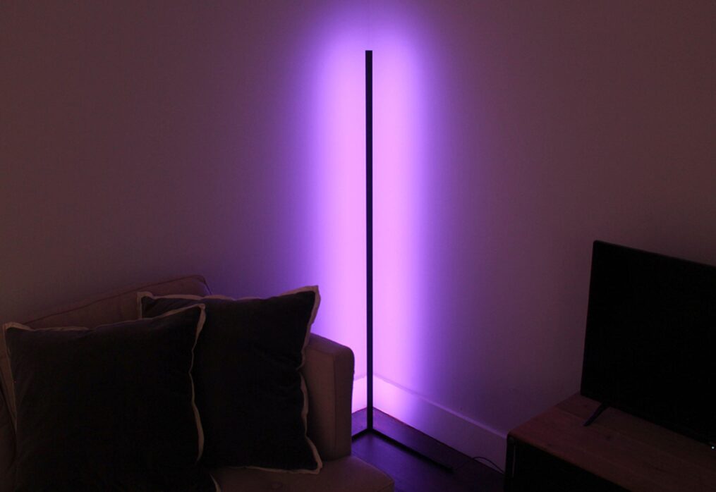 Get free shipping on this sleek corner lamp for the holidays